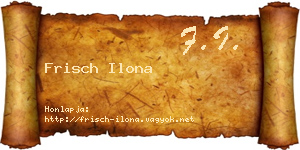 Frisch Ilona névjegykártya