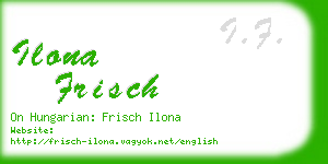 ilona frisch business card